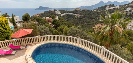 AL 620 Exklusive Ferienvilla für 6 Personen mit privatem Pool und Meerblick bei Altea an der Costa Blanca