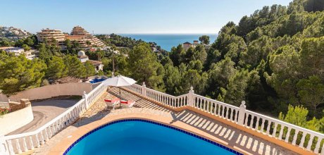 AL 614 Exklusive Ferienvilla für 6 Personen privater Pool und Meerblick in Altea an der Costa Blanca